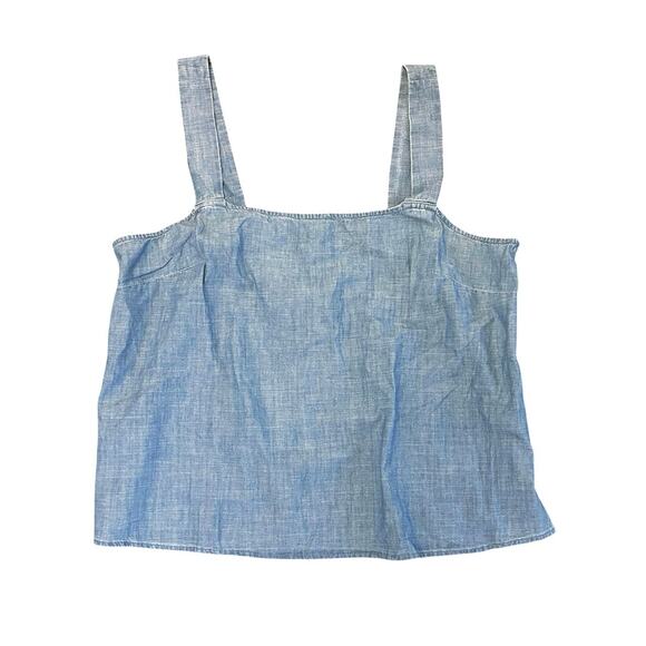 NWT J.Crew Chambray Squareneck Tank Top Size 2X - Picture 4 of 9